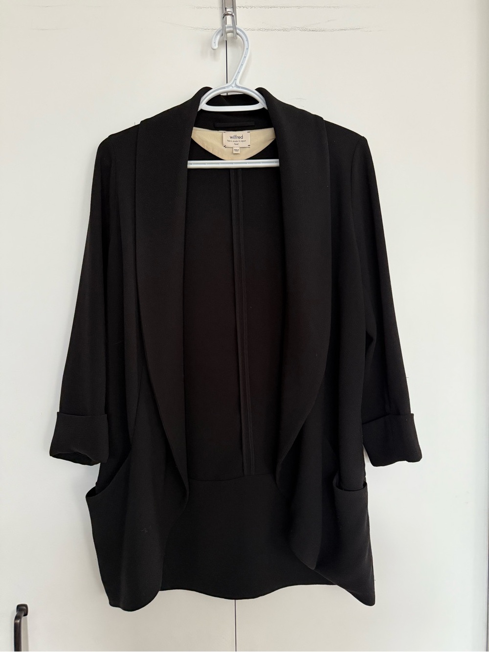 Slouchy Open-Front Blazer Jacket w Pockets: Wilfred